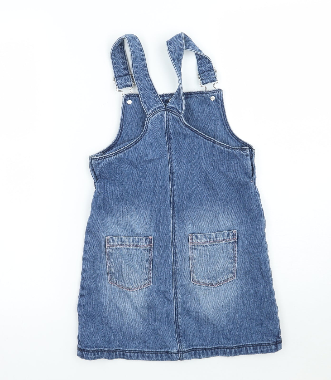 Nutmeg Girls Blue   Pinafore/Dungaree Dress  Size 7-8 Years