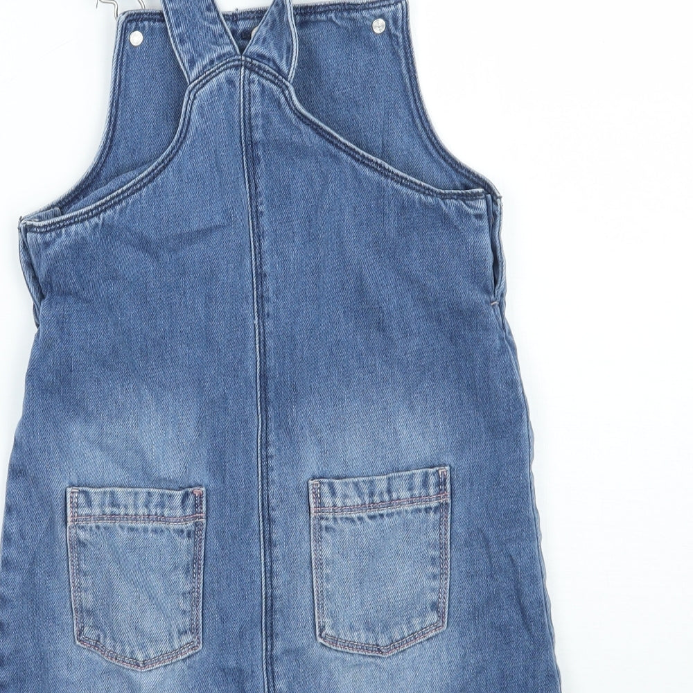 Nutmeg Girls Blue   Pinafore/Dungaree Dress  Size 7-8 Years