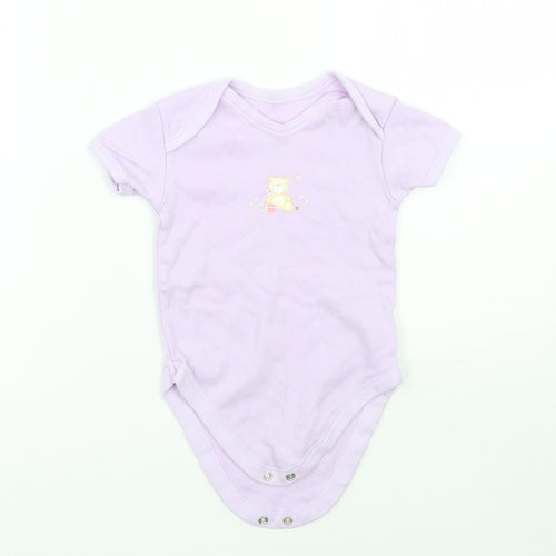 George Girls Purple   Babygrow One-Piece Size 9-12 Months