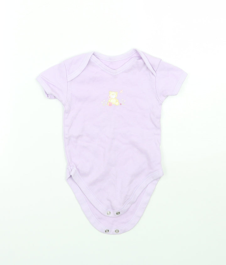 George Girls Purple   Babygrow One-Piece Size 9-12 Months