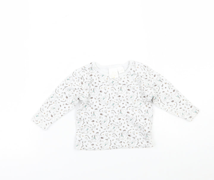 Jainco Baby White Geometric Basic T-Shirt Size 0-3 Months - Were going on a bear hunt