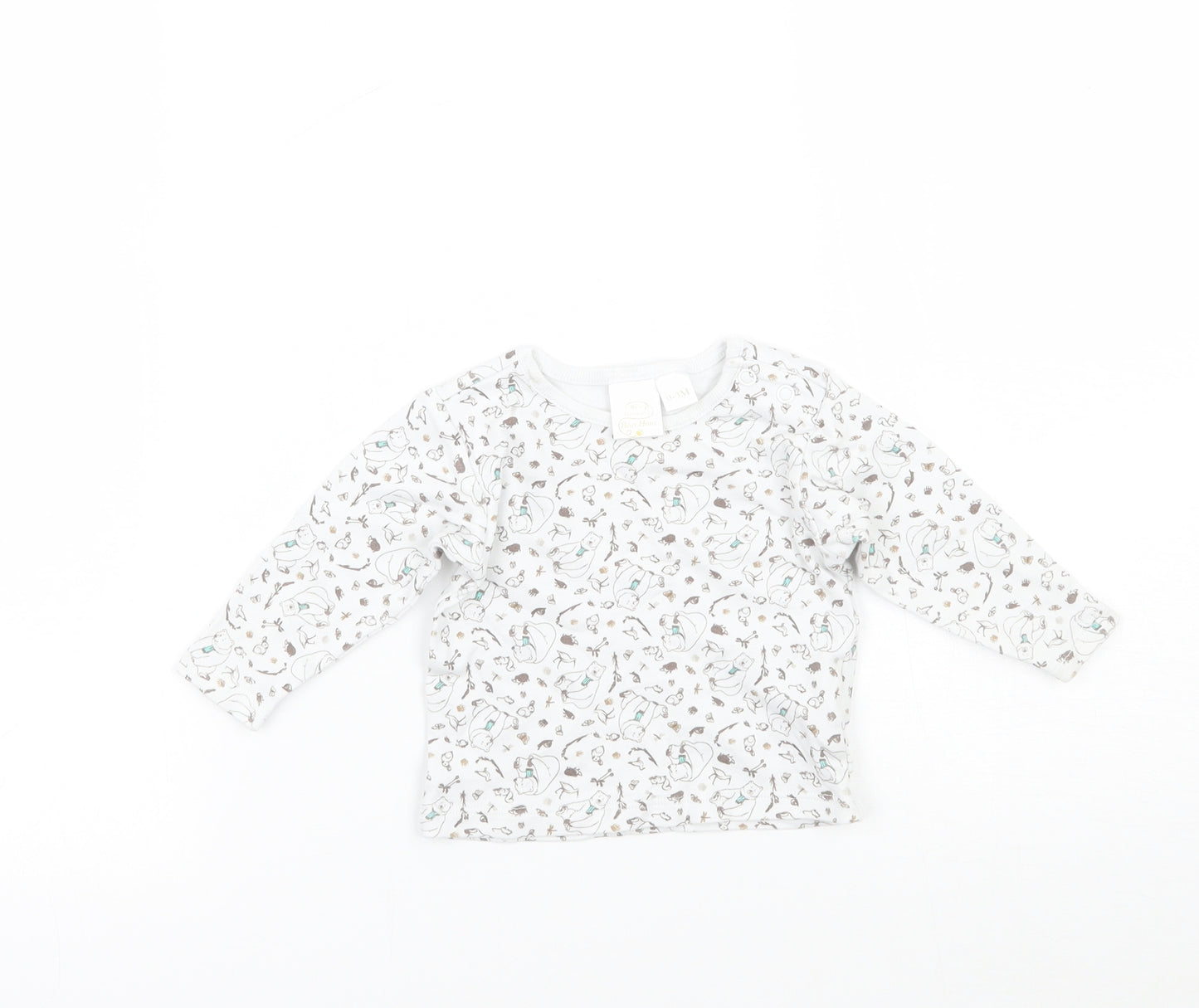 Jainco Baby White Geometric  Basic T-Shirt Size 0-3 Months  - Were going on a bear hunt