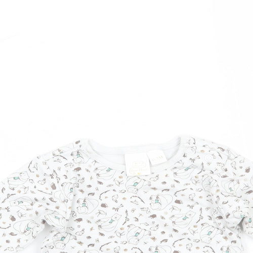 Jainco Baby White Geometric  Basic T-Shirt Size 0-3 Months  - Were going on a bear hunt
