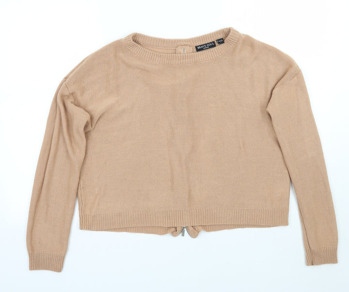 Brave Soul Womens Brown   Pullover Jumper Size S