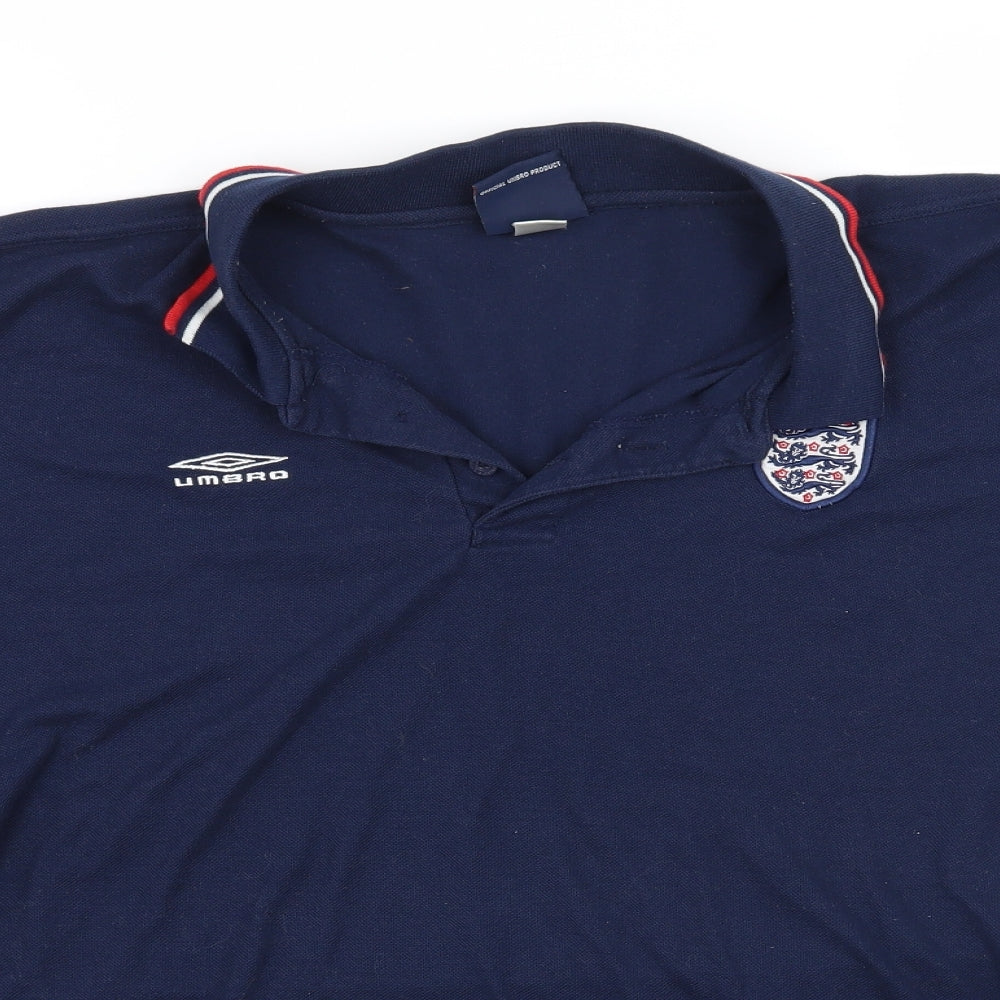 Umbro Mens Blue    Polo Size XL  - England