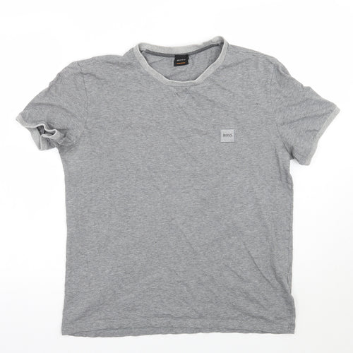 HUGO BOSS Mens Grey    T-Shirt Size L
