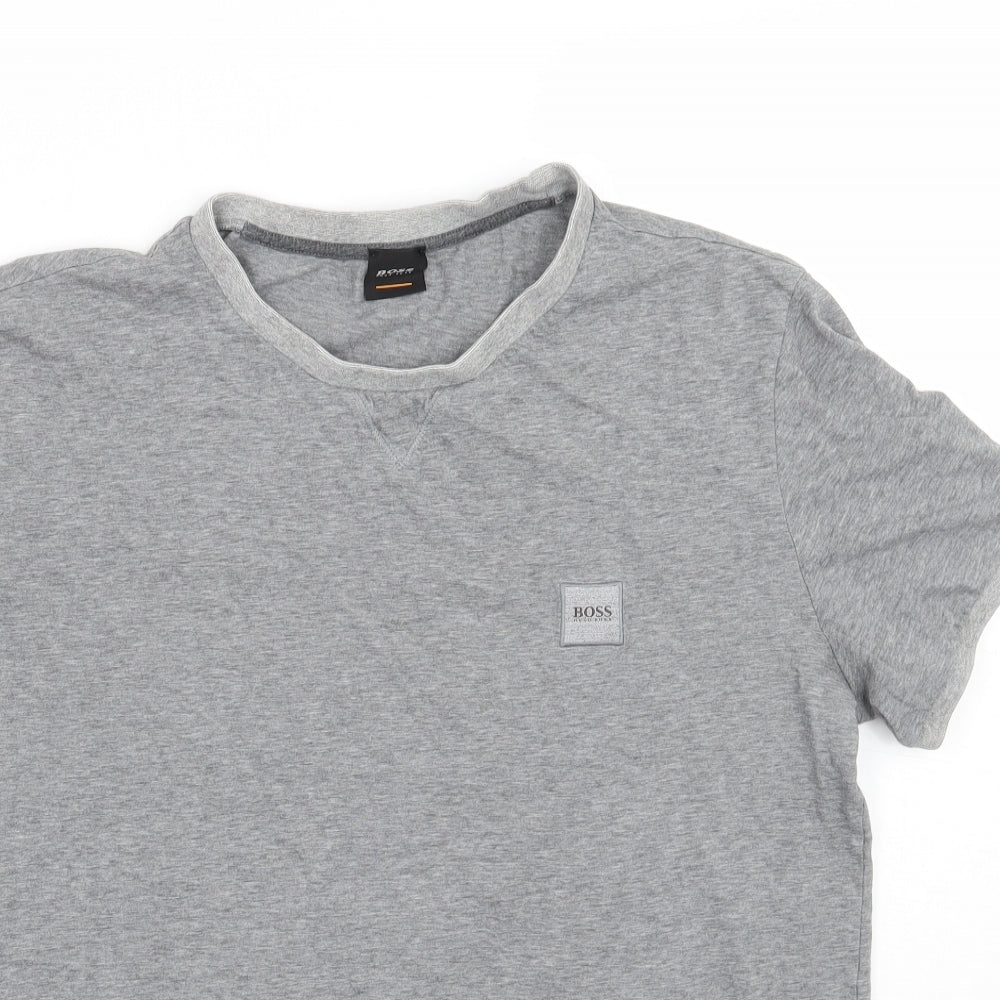 HUGO BOSS Mens Grey    T-Shirt Size L