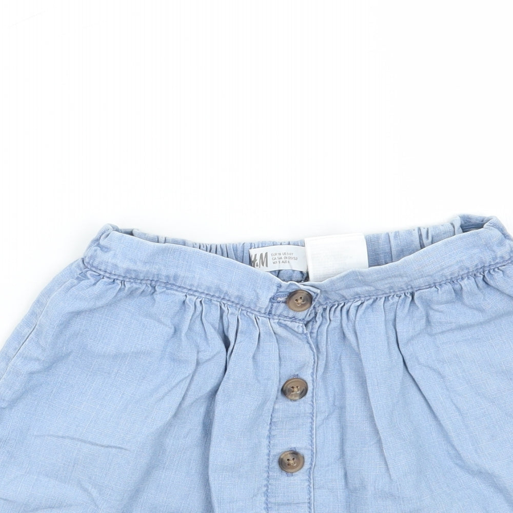 H&M Girls Blue   A-Line Skirt Size 6 Years