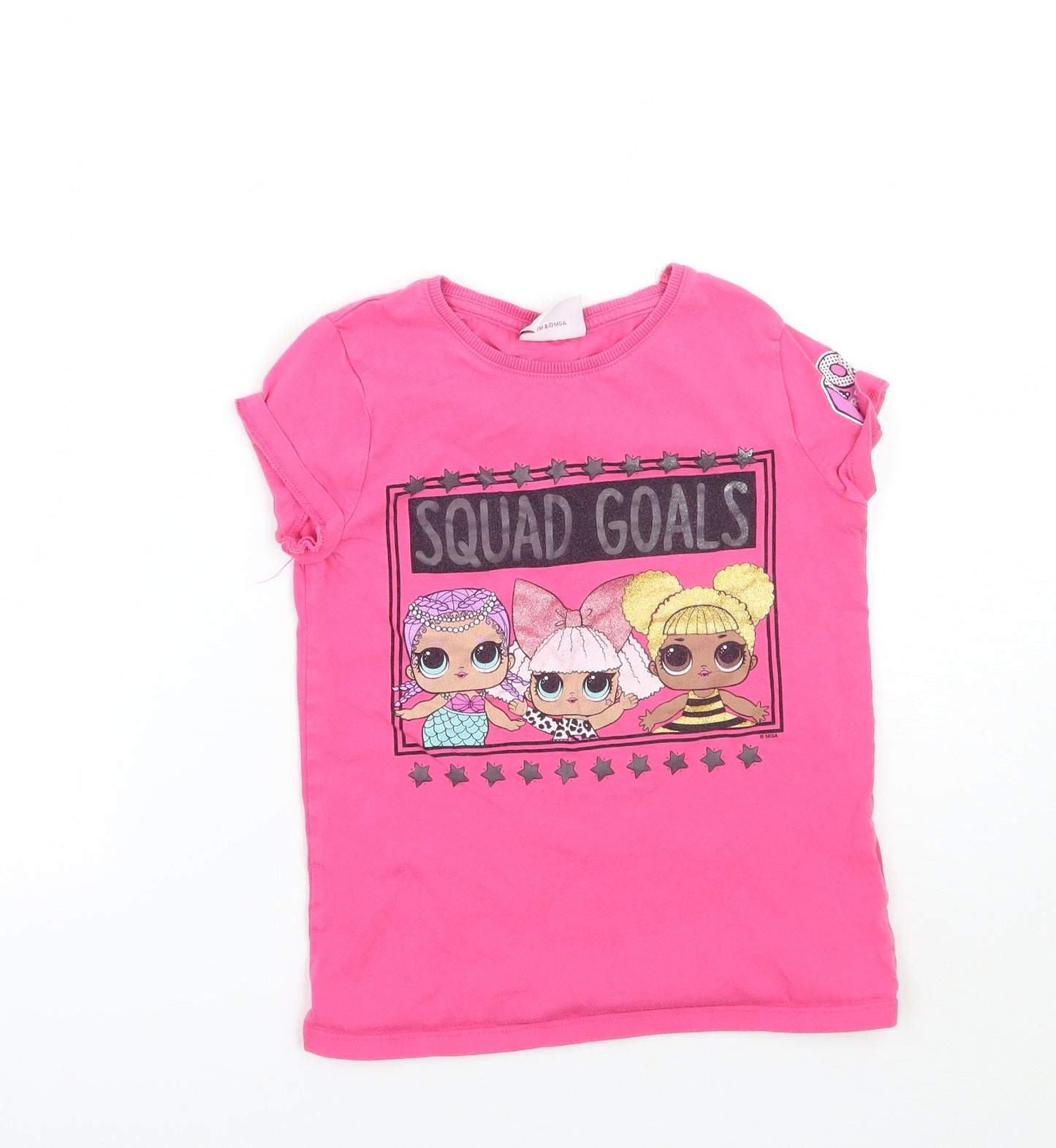 F&F Girls Pink   Basic T-Shirt Size 7-8 Years  - Lol