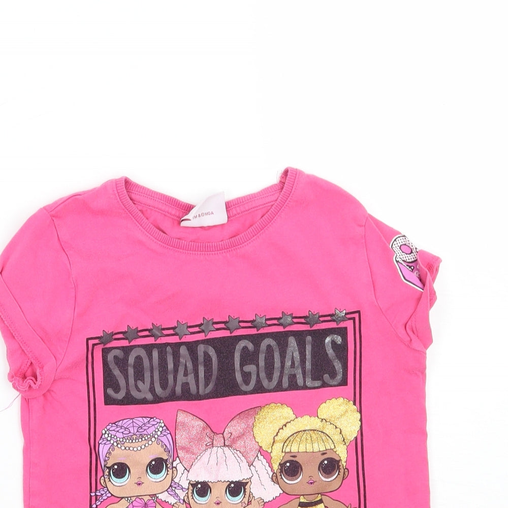 F&F Girls Pink   Basic T-Shirt Size 7-8 Years  - Lol