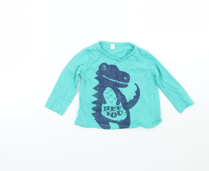 Preworn Baby Green Basic T-Shirt Size 6-9 Months