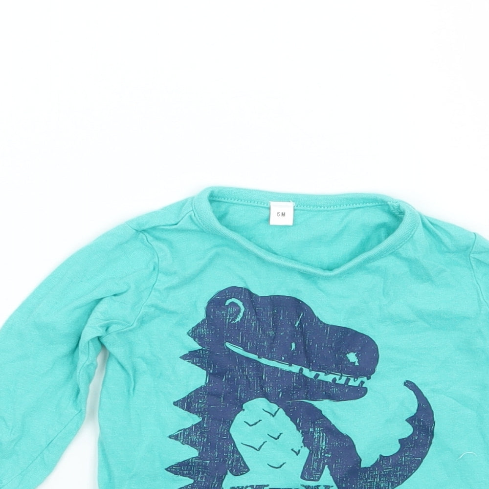 Preworn Baby Green   Basic T-Shirt Size 6-9 Months