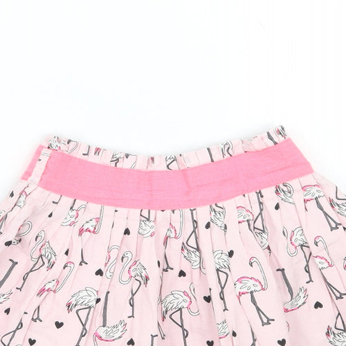 Marks and Spencer Girls Pink Geometric  A-Line Skirt Size 2-3 Years