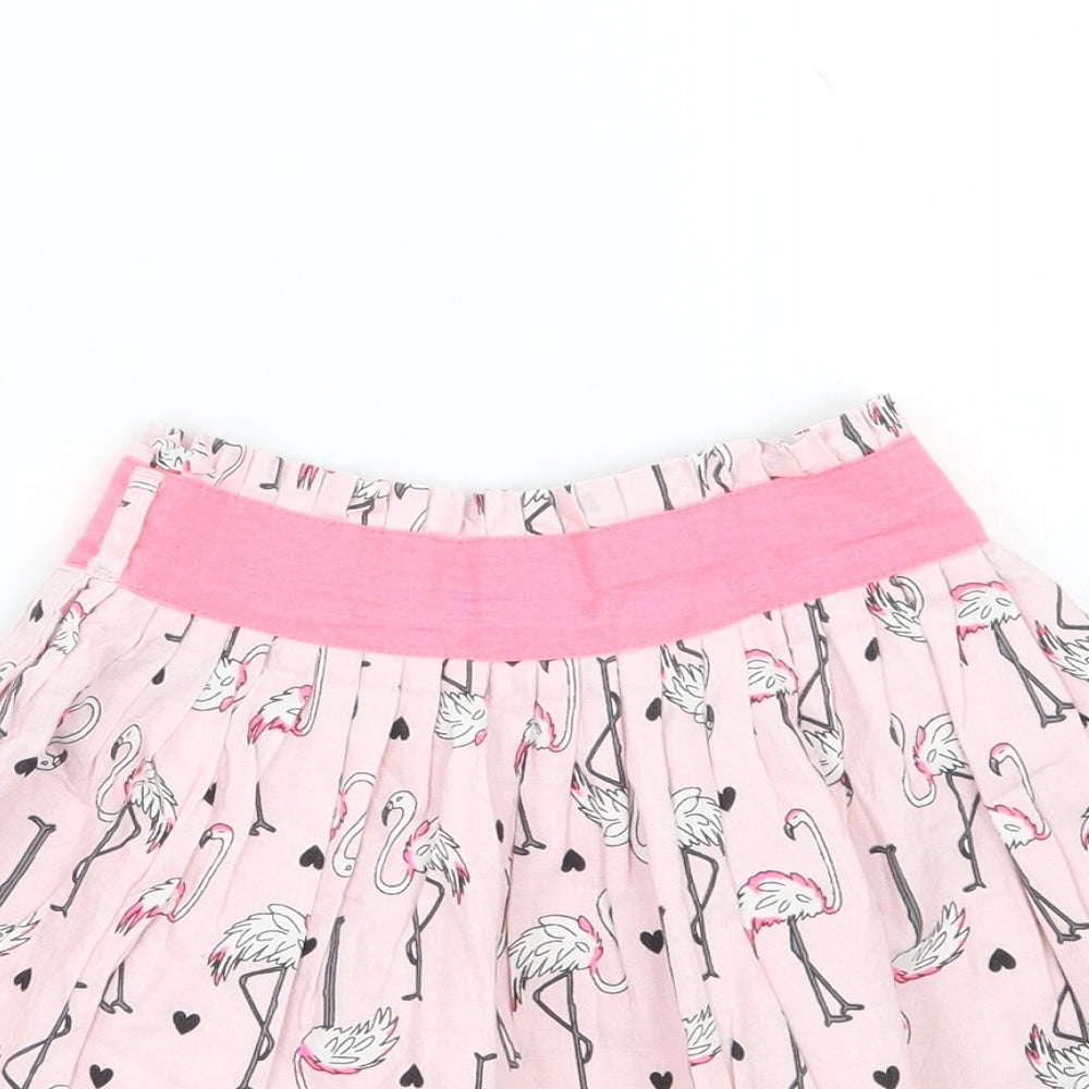 Marks and Spencer Girls Pink Geometric  A-Line Skirt Size 2-3 Years
