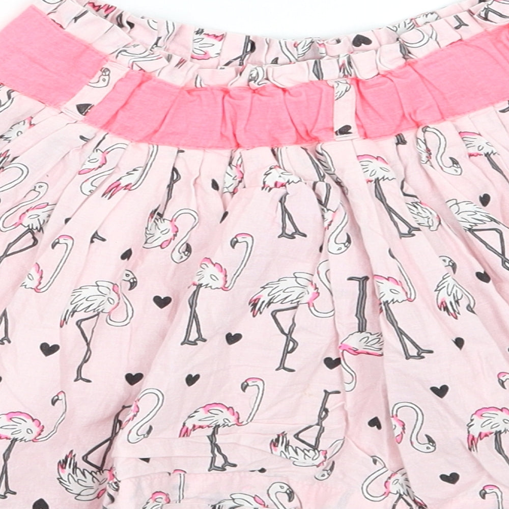 Marks and Spencer Girls Pink Geometric  A-Line Skirt Size 2-3 Years