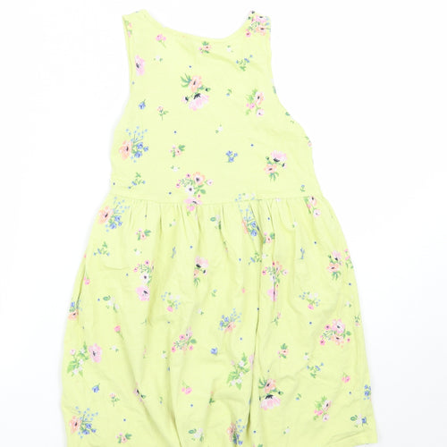H&M Girls Yellow Floral  A-Line  Size 7 Years