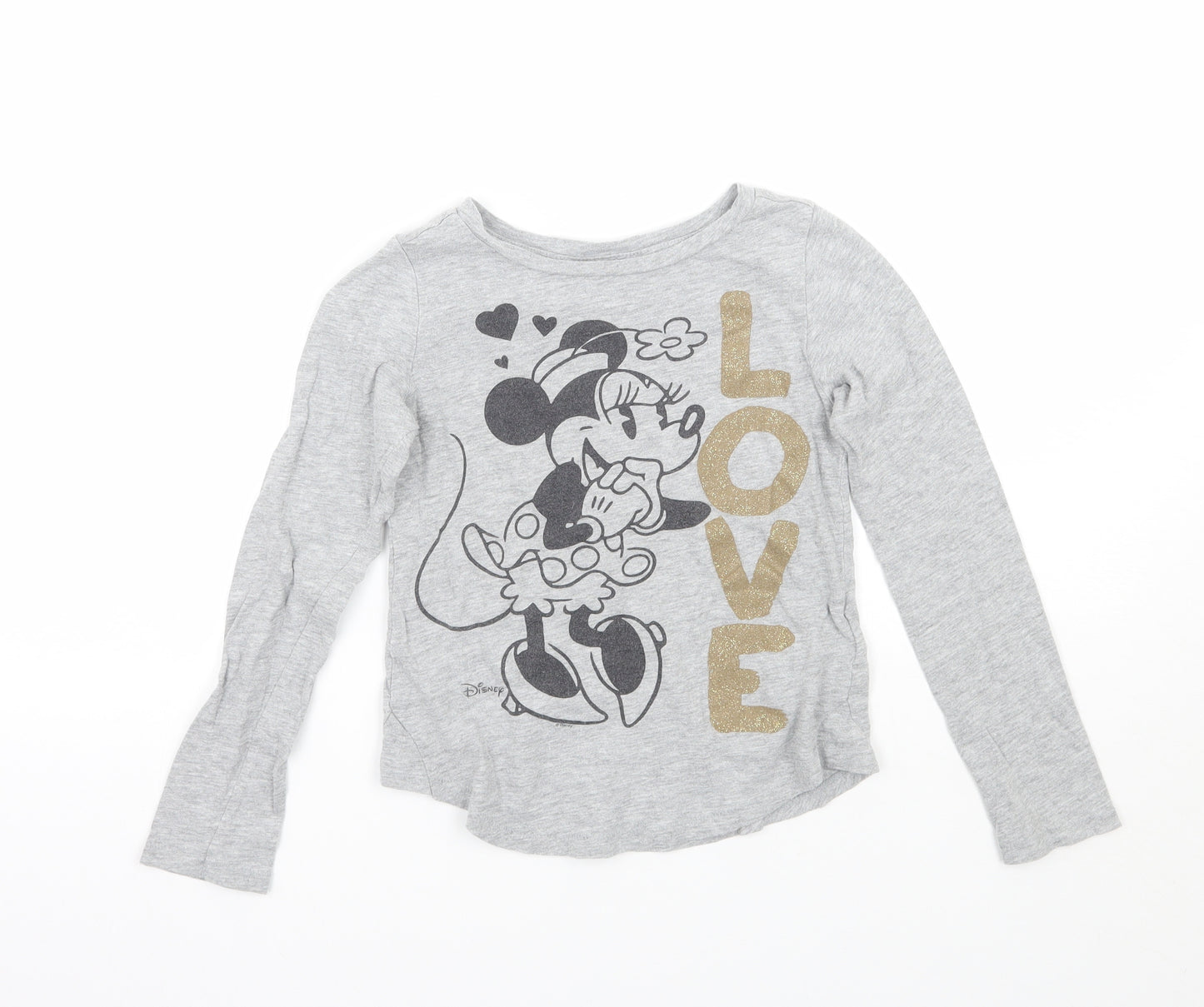 Gap Girls Grey   Basic T-Shirt Size 7 Years