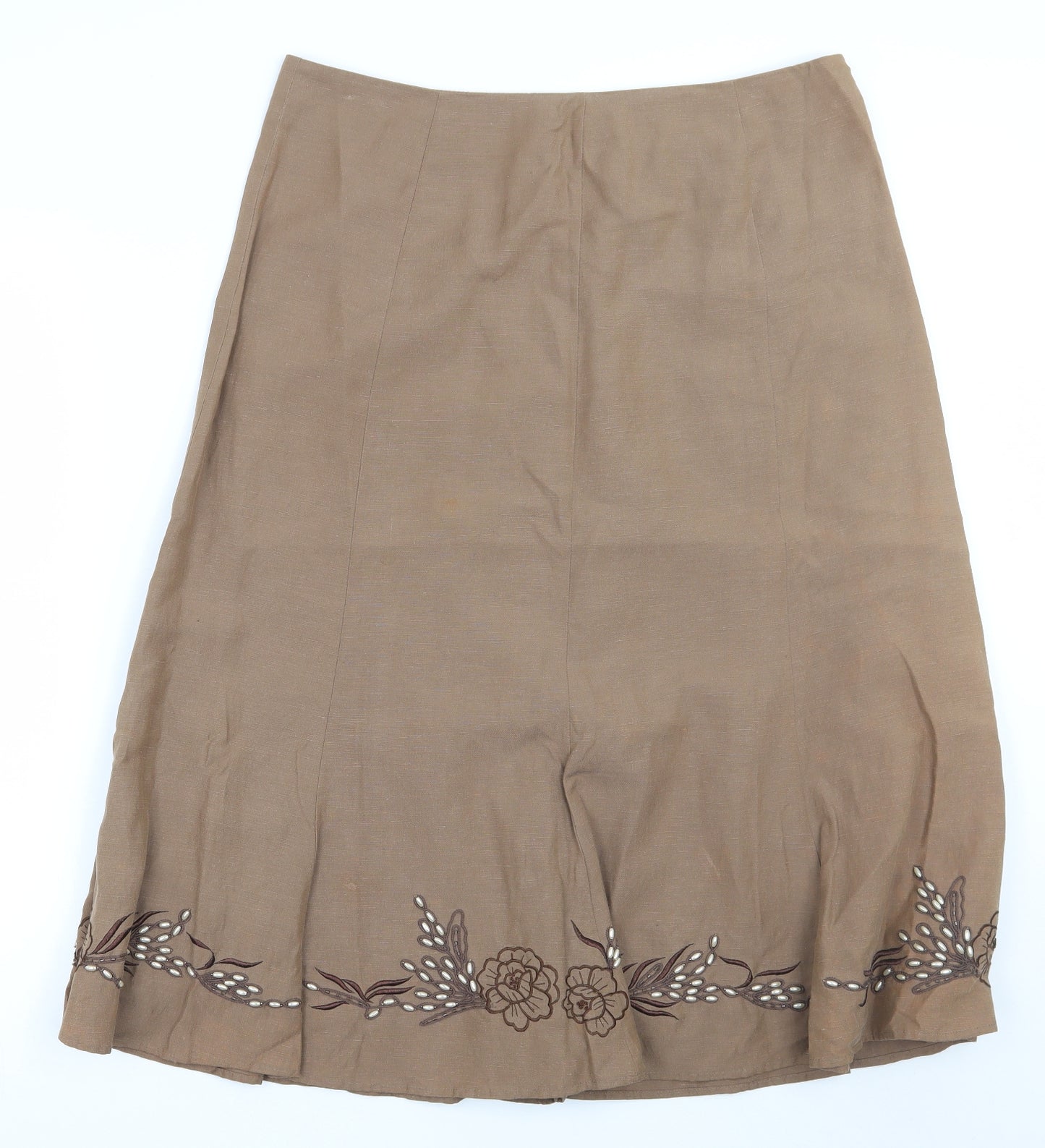 Phase Eight Womens Brown   A-Line Skirt Size 14