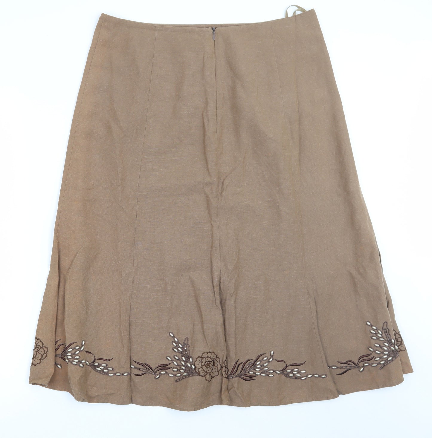Phase Eight Womens Brown   A-Line Skirt Size 14