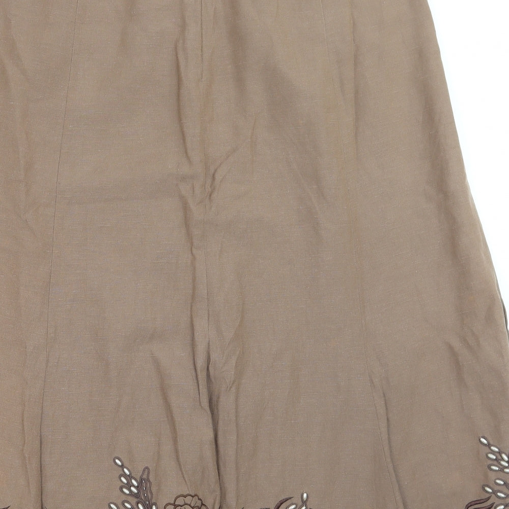 Phase Eight Womens Brown   A-Line Skirt Size 14