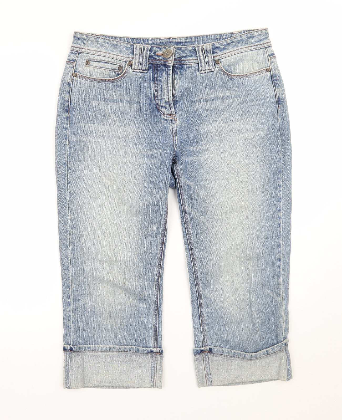 Dorothy Perkins Womens Blue   Cropped Jeans Size 12 L23 in