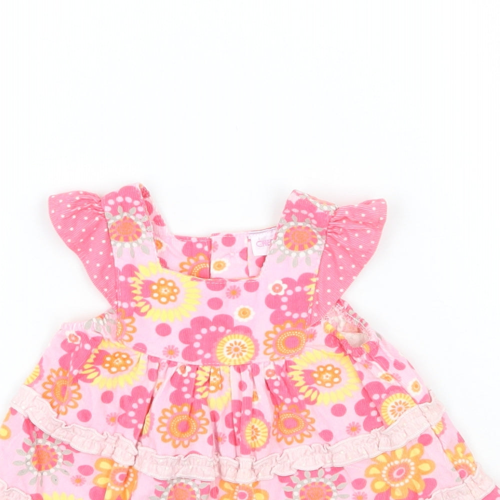 Cherokee Girls Pink Floral  A-Line  Size Newborn