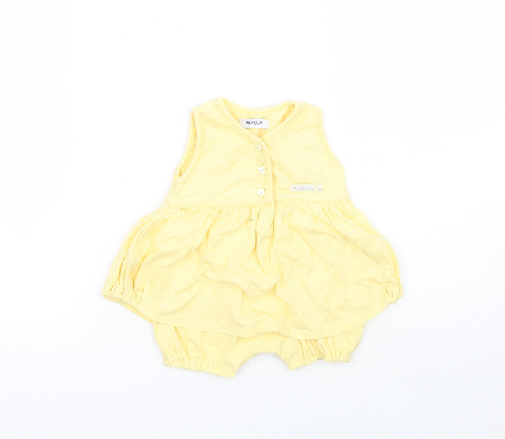 Arbella Girls Yellow Babygrow One-Piece Size 0-3 Months