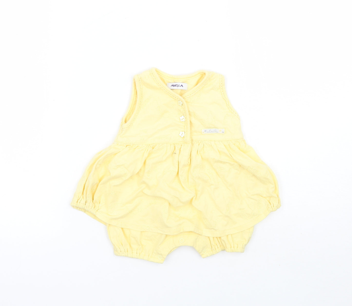Arbella Girls Yellow   Babygrow One-Piece Size 0-3 Months