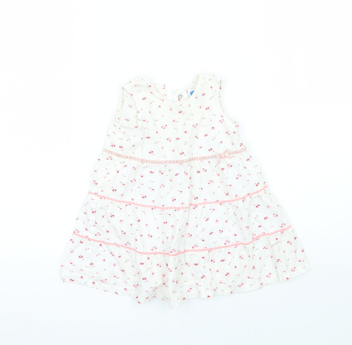 Adams Girls White Floral A-Line Size 3-6 Months