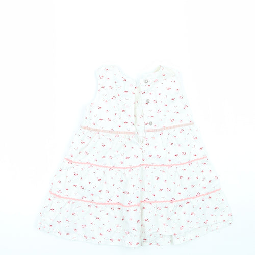 Adams Girls White Floral  A-Line  Size 3-6 Months