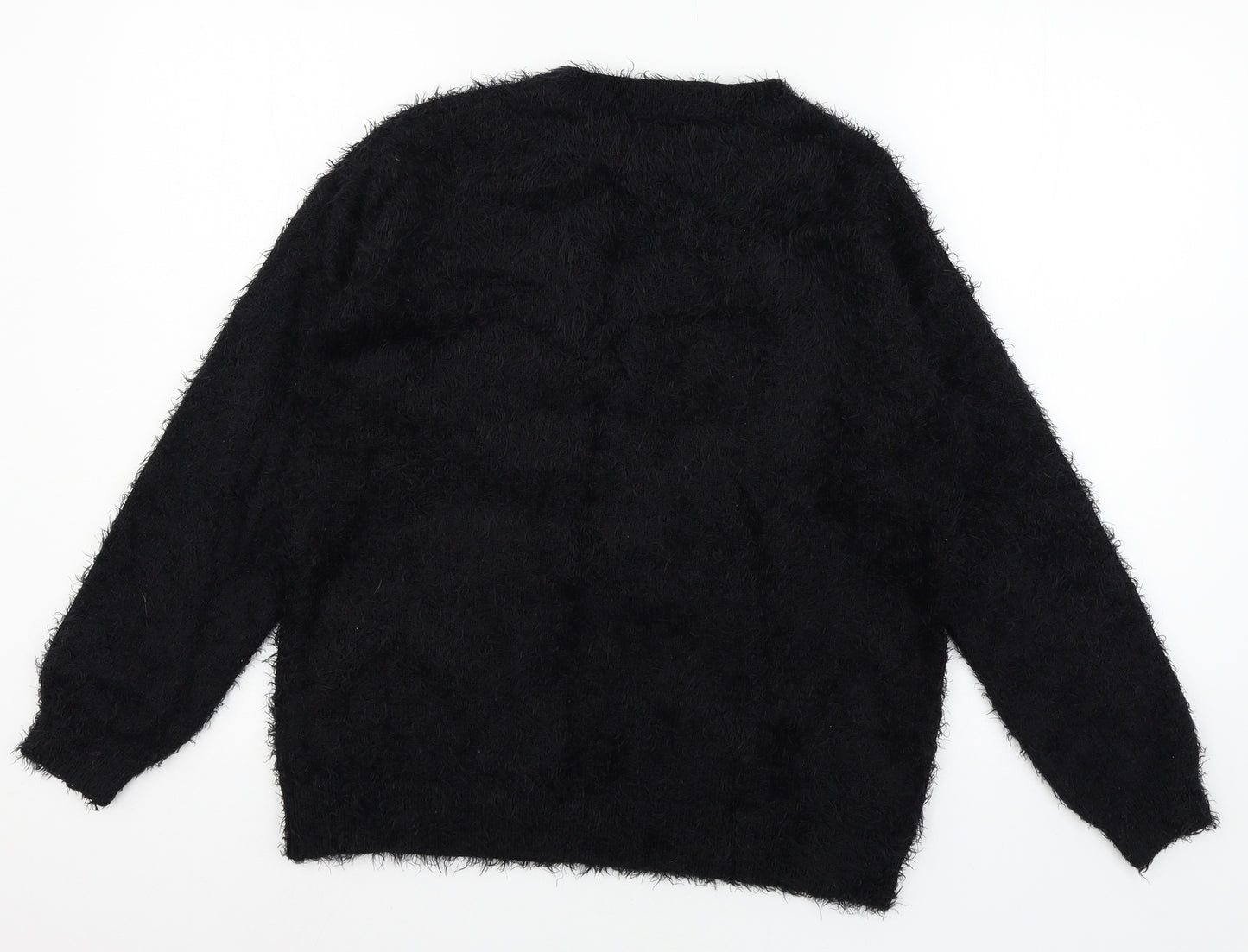 George Womens Black  Knit Pullover Jumper Size 12  - Jingle Bells