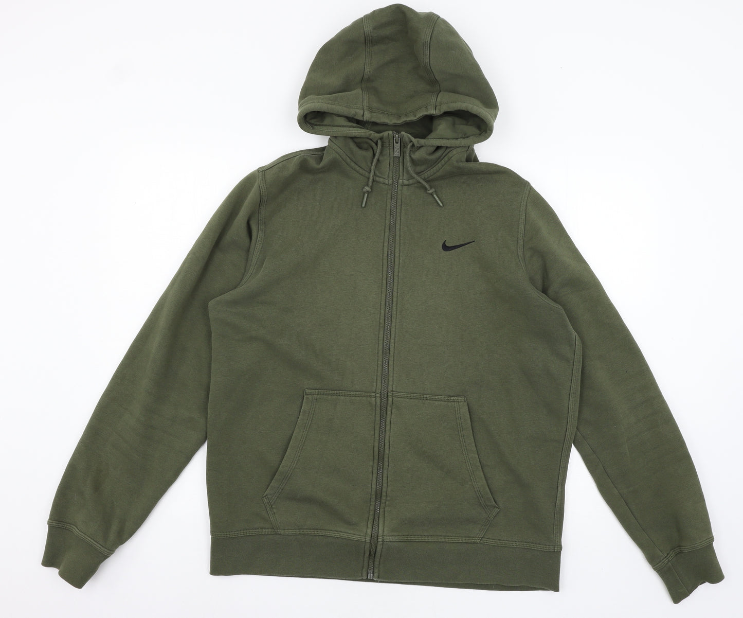 Nike Mens Green  Jersey Full Zip Hoodie Size L