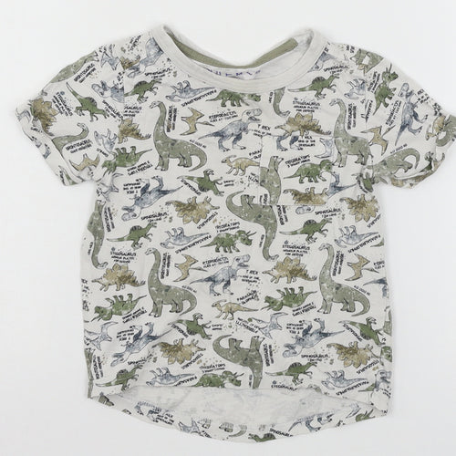 Nutmeg Baby Multicoloured Geometric Jersey Basic T-Shirt Size 12-18 Months  - Dinosaur