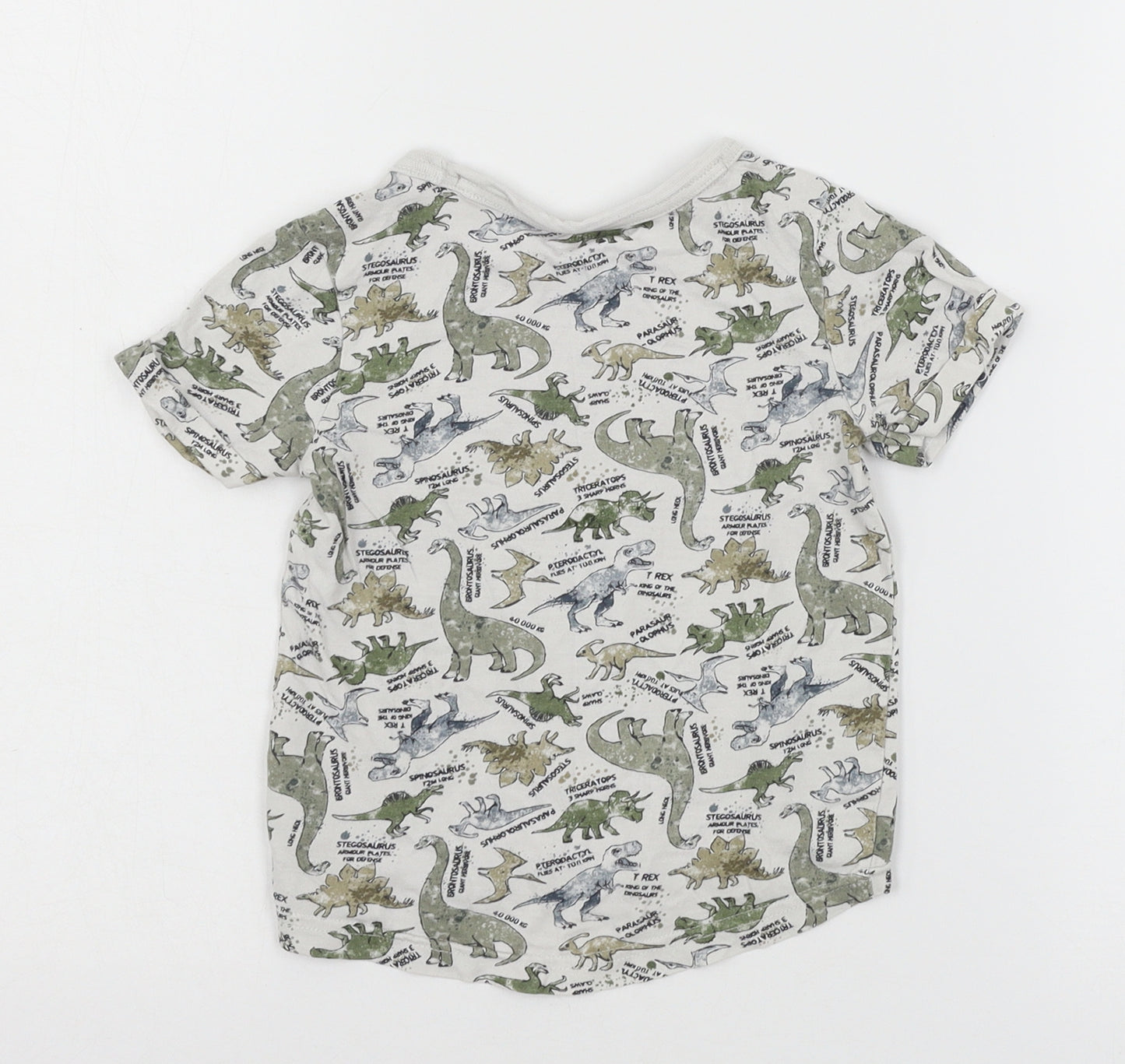 Nutmeg Baby Multicoloured Geometric Jersey Basic T-Shirt Size 12-18 Months  - Dinosaur
