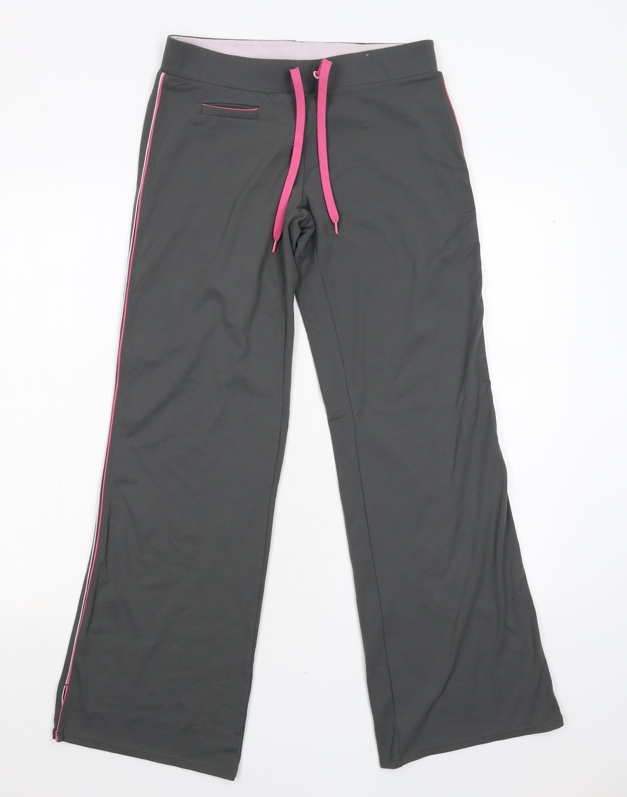 M&S Womens Grey   Track Pants Trousers Size 12 L30 in