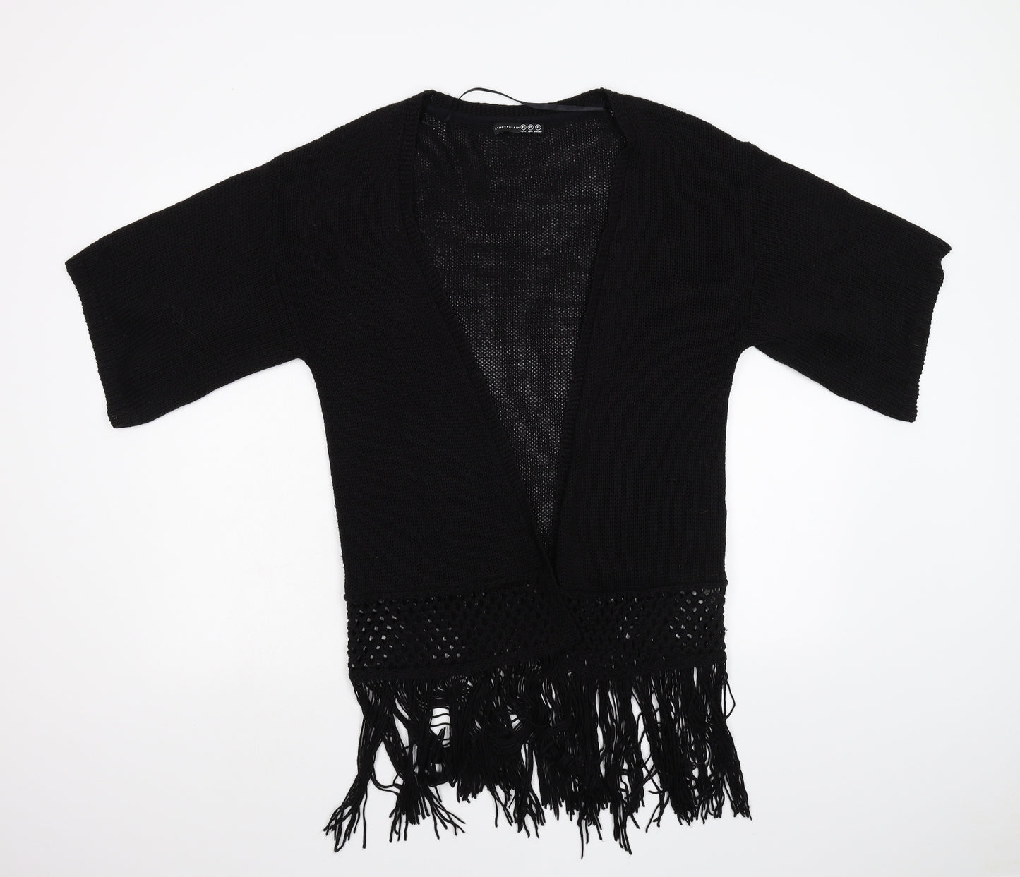 Primark Womens Black  Knit Cardigan Jumper Size XS