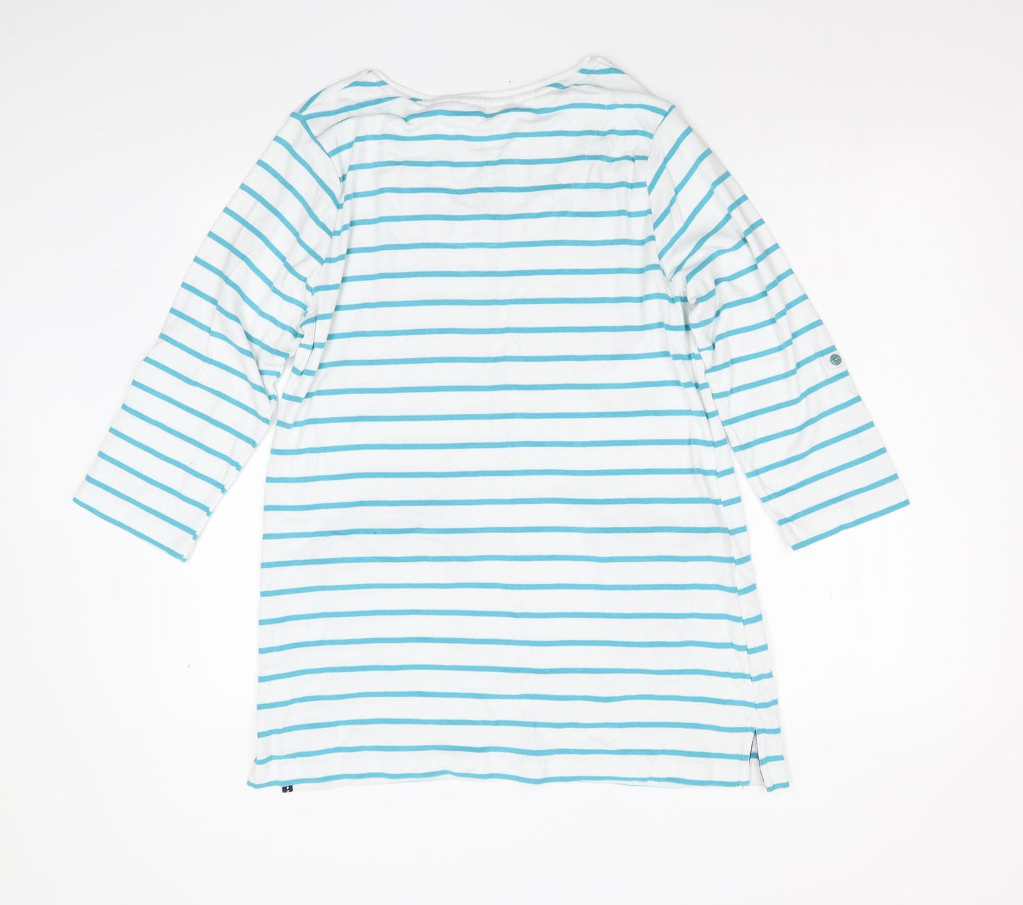fABRIZIO Womens Multicoloured Striped  Basic T-Shirt Size 18