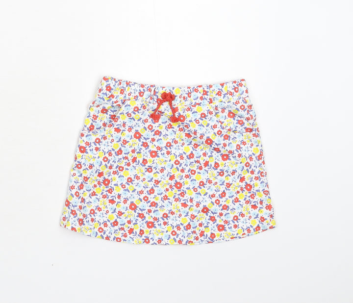 TU Girls Multicoloured Floral A-Line Skirt Size 3-4 Years