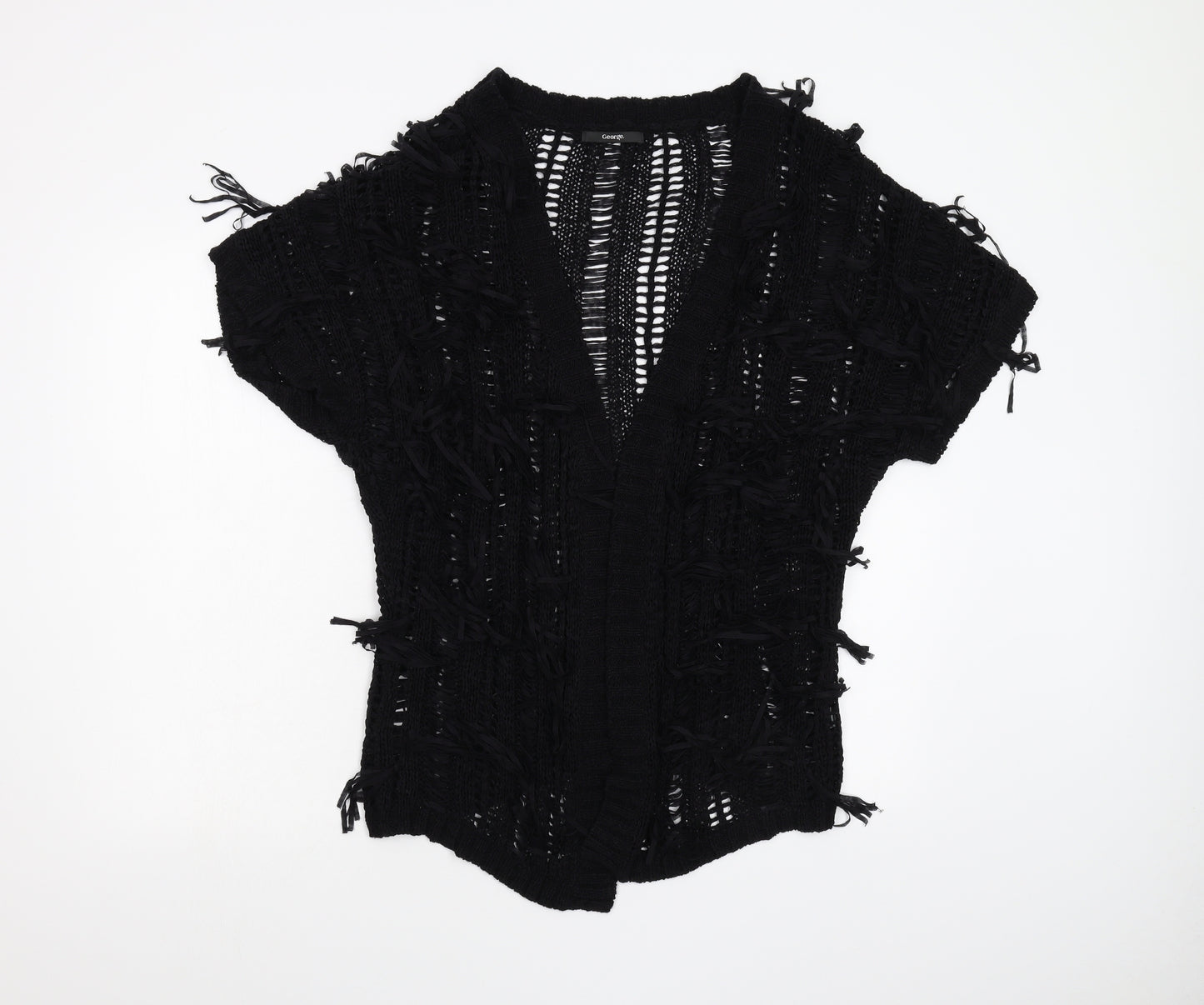 George Womens Black  Knit Cardigan Jumper Size 18