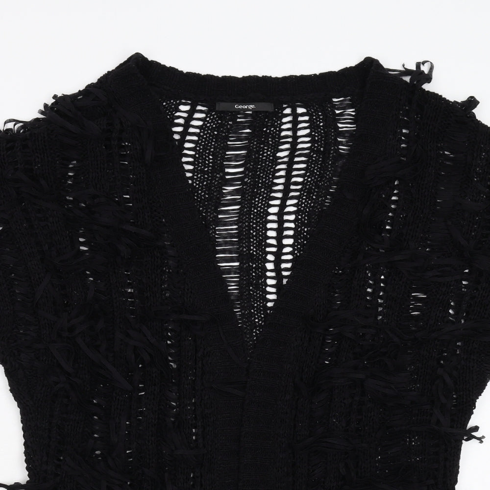 George Womens Black  Knit Cardigan Jumper Size 18