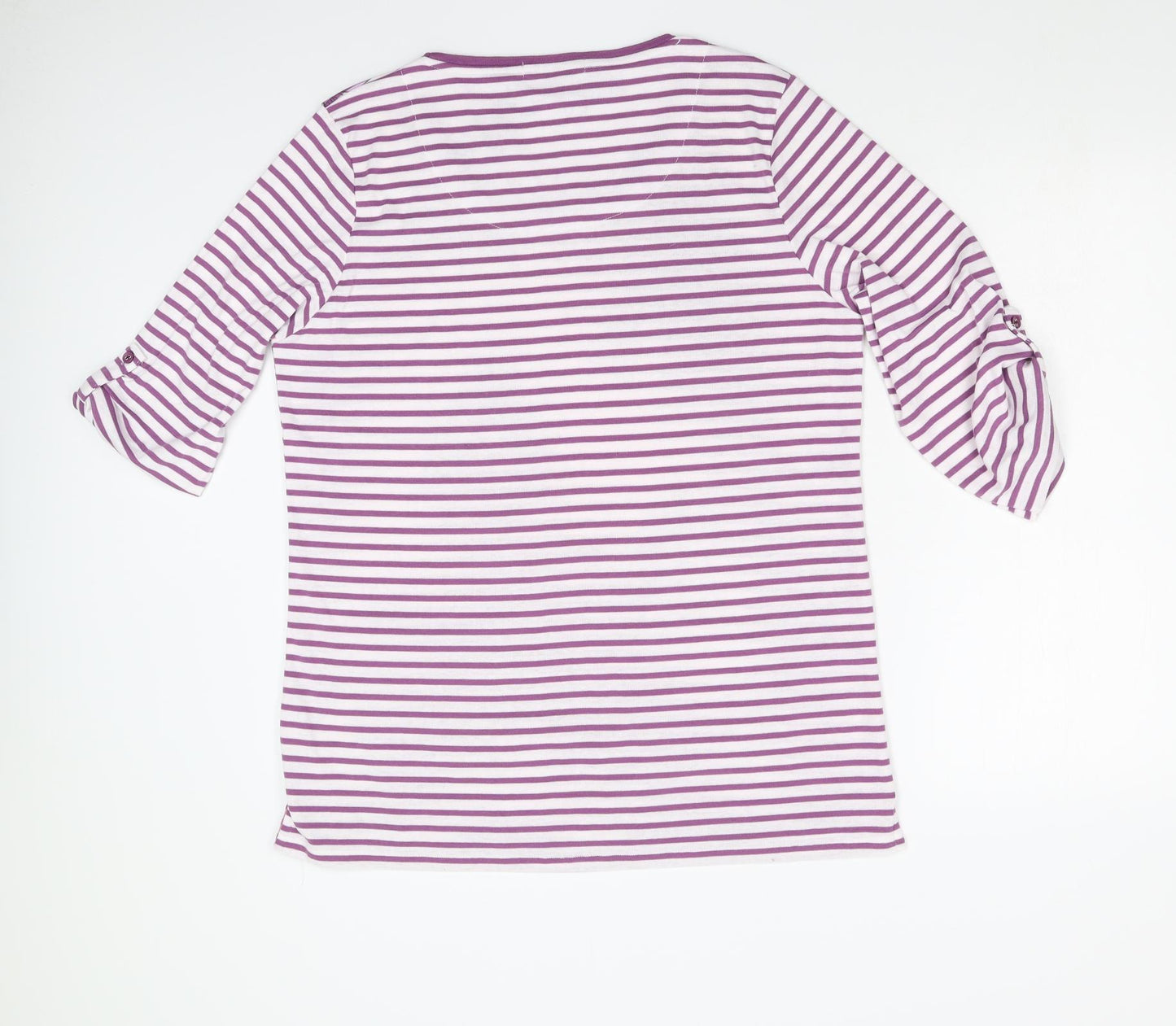 Just Elegance Womens Multicoloured Striped  Basic T-Shirt Size 20