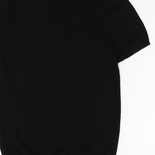 All Saints Mens Black    Polo Size L  - 100% Merino Wool