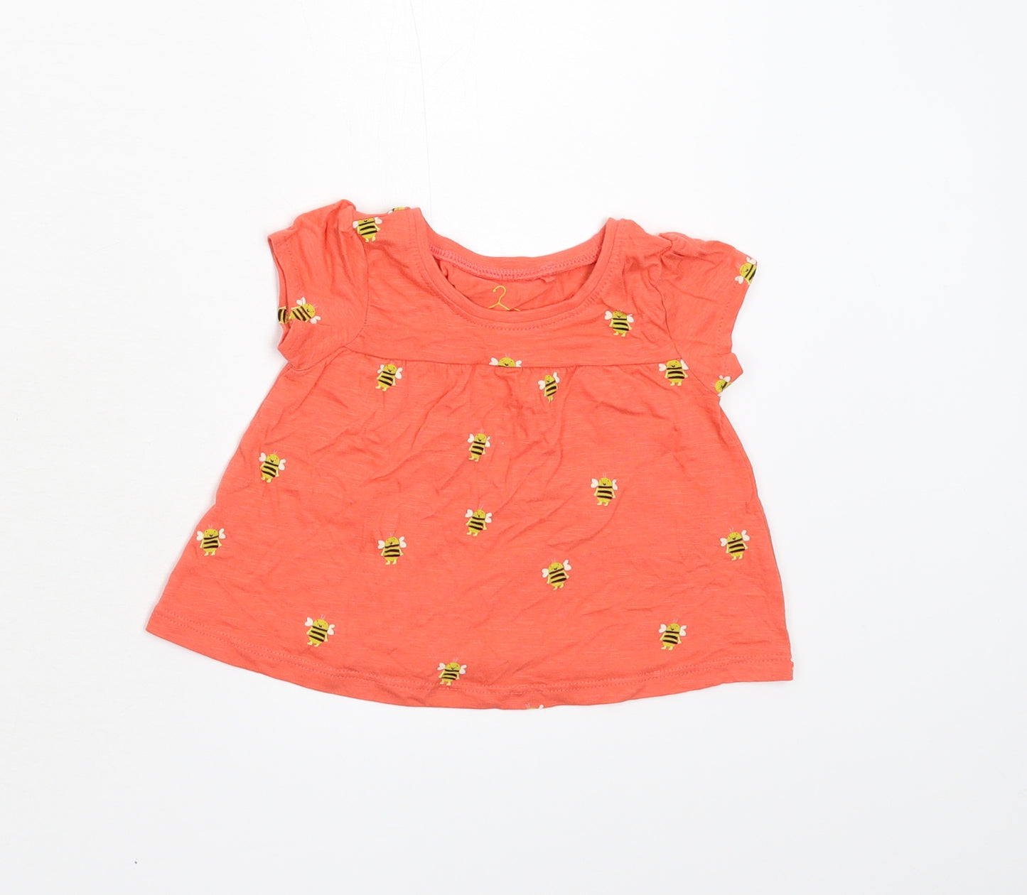 NEXT Girls Orange   Basic T-Shirt Size 6-9 Months