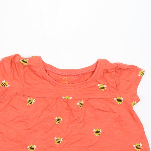 NEXT Girls Orange   Basic T-Shirt Size 6-9 Months