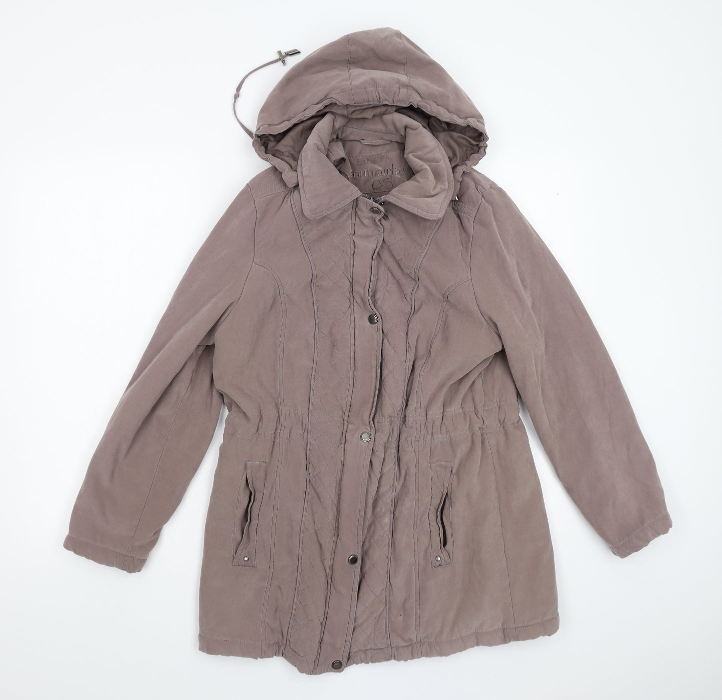 Bonmarché Womens Grey   Overcoat Coat Size 14