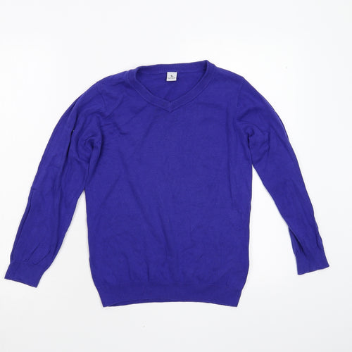 Tu School Boys Blue  Knit Pullover Jumper Size 10 Years