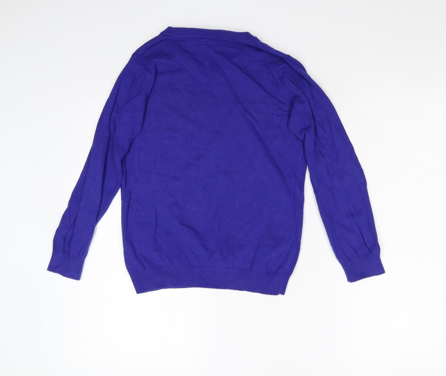 Tu School Boys Blue  Knit Pullover Jumper Size 10 Years