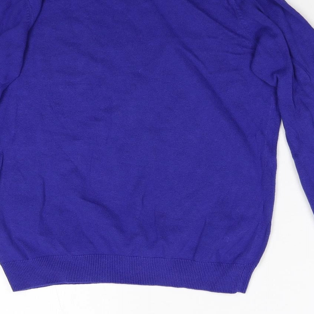 Tu School Boys Blue  Knit Pullover Jumper Size 10 Years