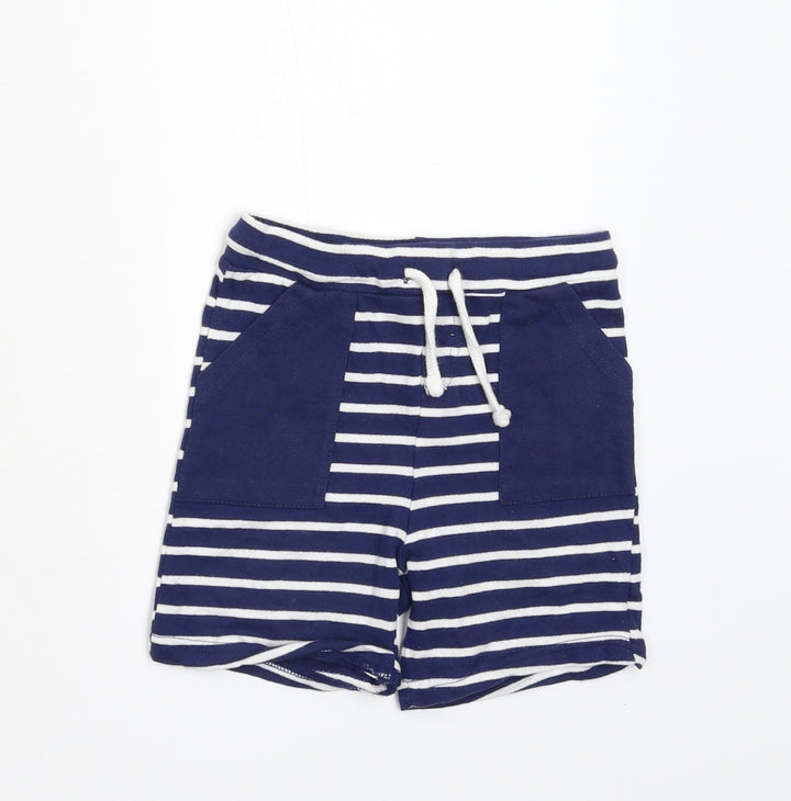 So Cute Girls Blue Striped  Utility Shorts Size 2-3 Years