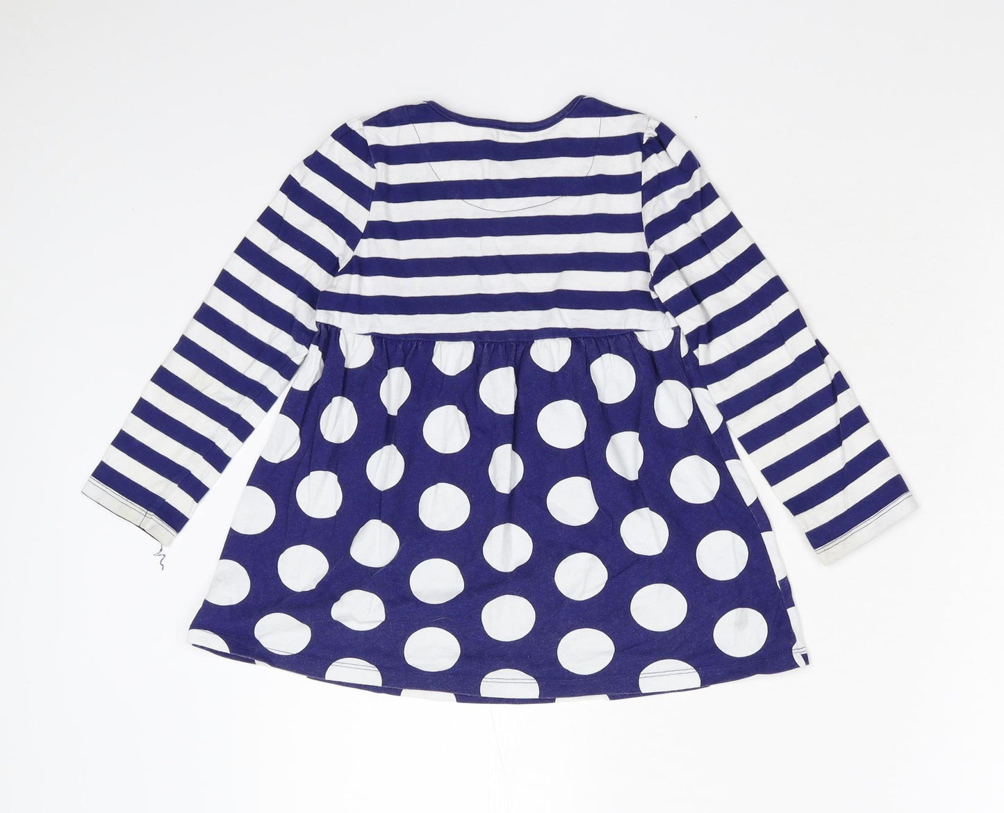 Mini Club Girls Blue Polka Dot  T-Shirt Dress  Size 5-6 Years